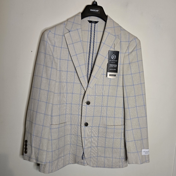 J.M. Haggar Slim Fit Sport Coat 36 Regular New With Tags
